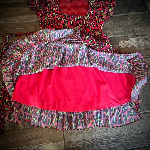 Sourpuss red leopard print dress S - Picture 8 of 10